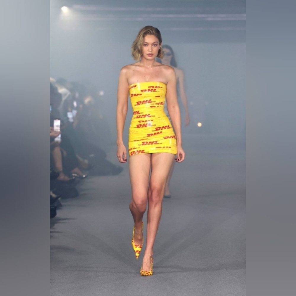 Yellow Strapless Dress